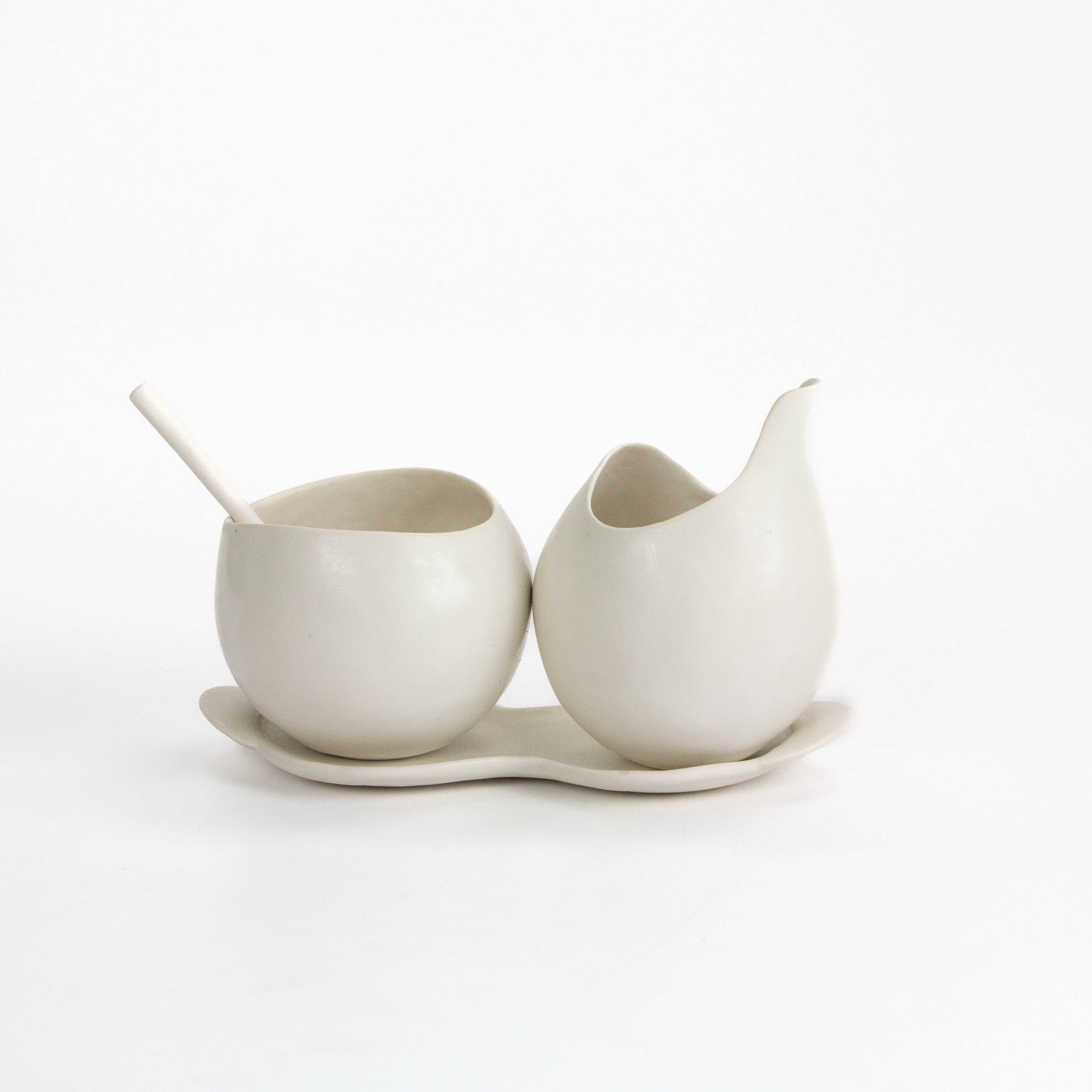 White Cream + Sugar Set