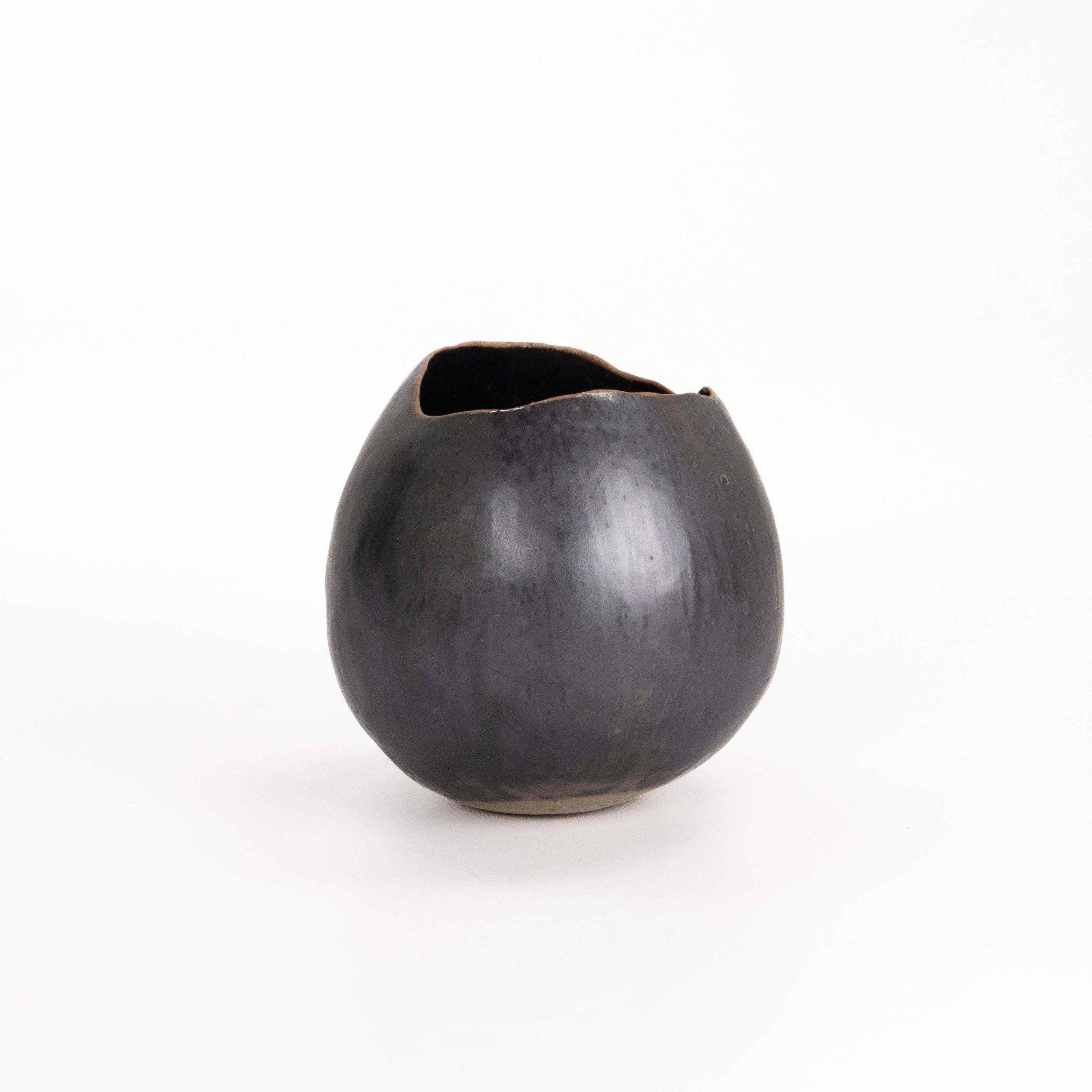 Small Black Stoneware Vase