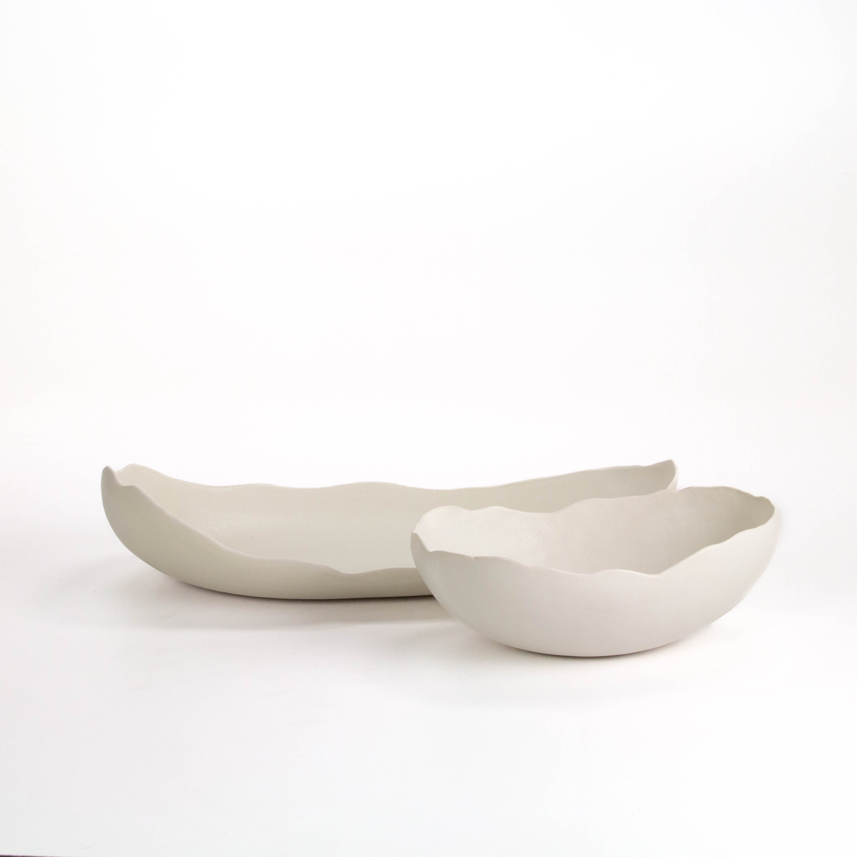 White Appetizer Bowl with Tray