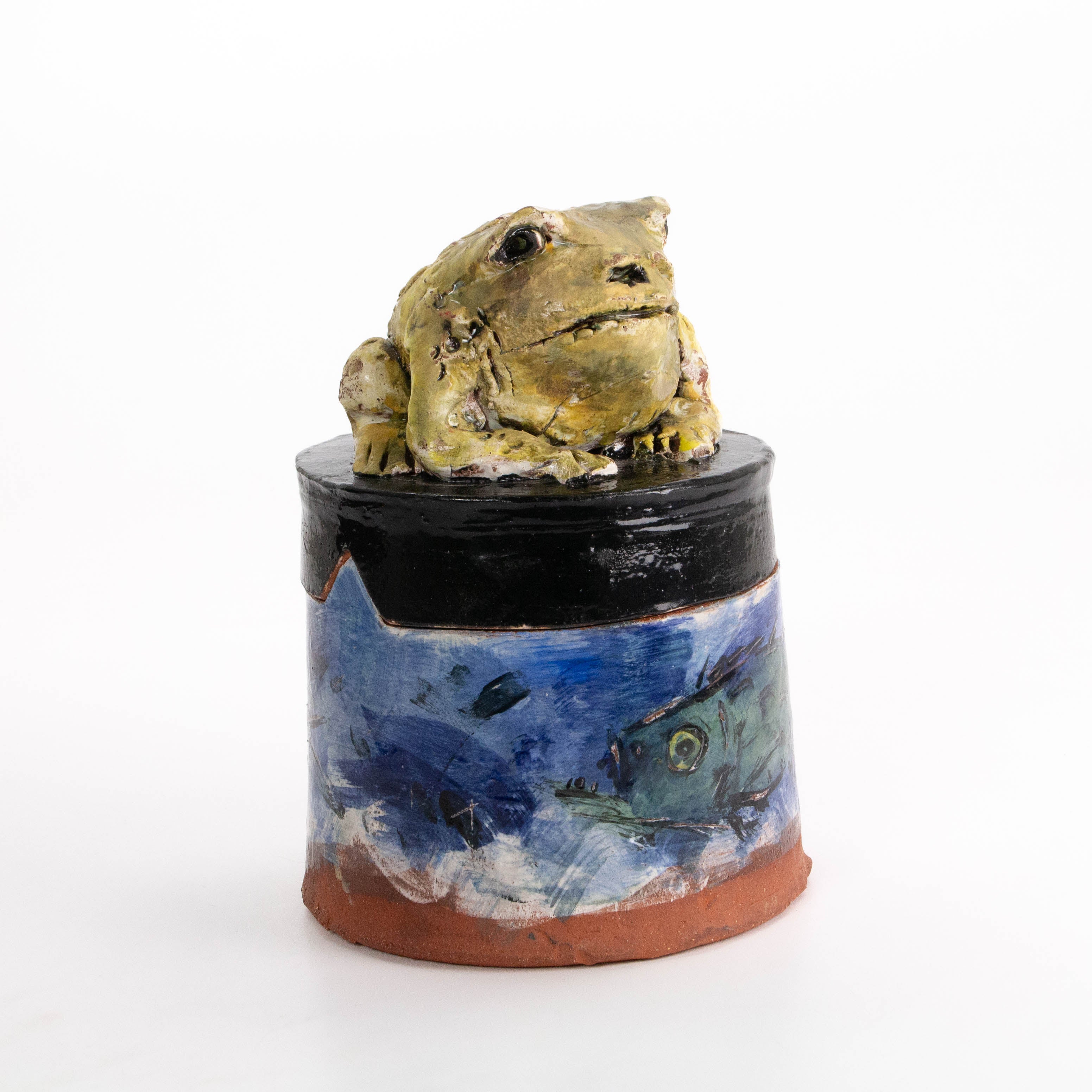 Sculptural Frog Jar