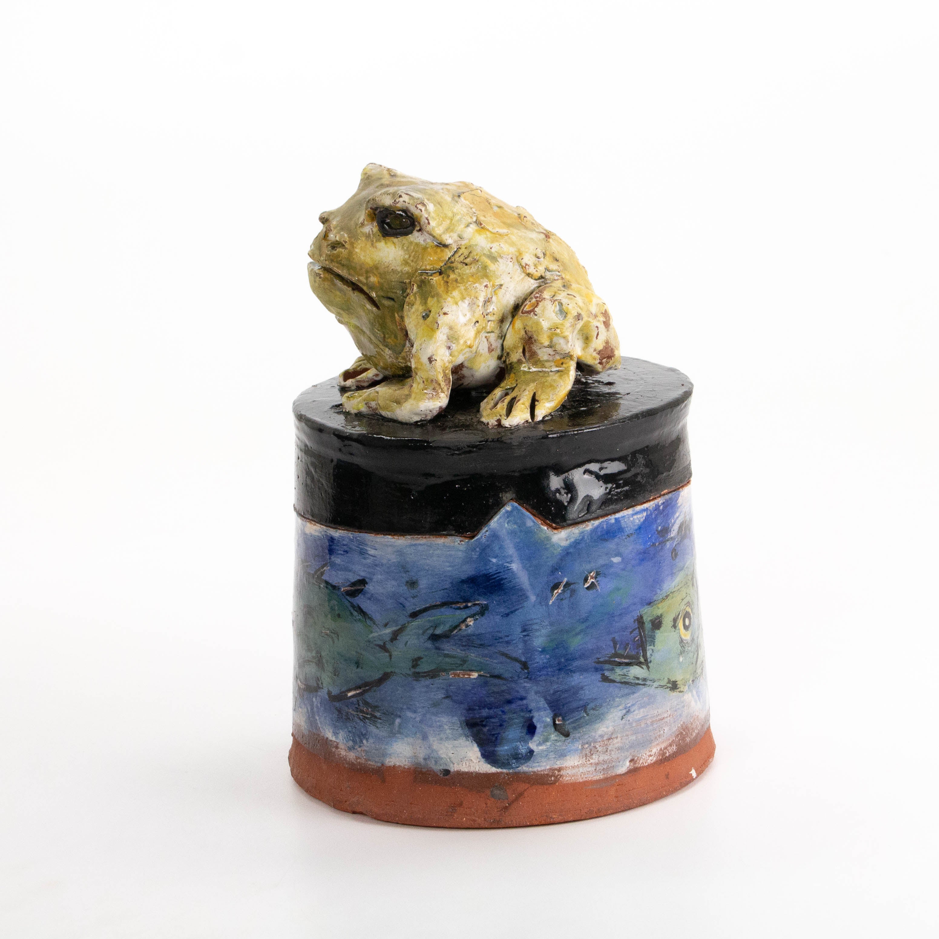 Sculptural Frog Jar