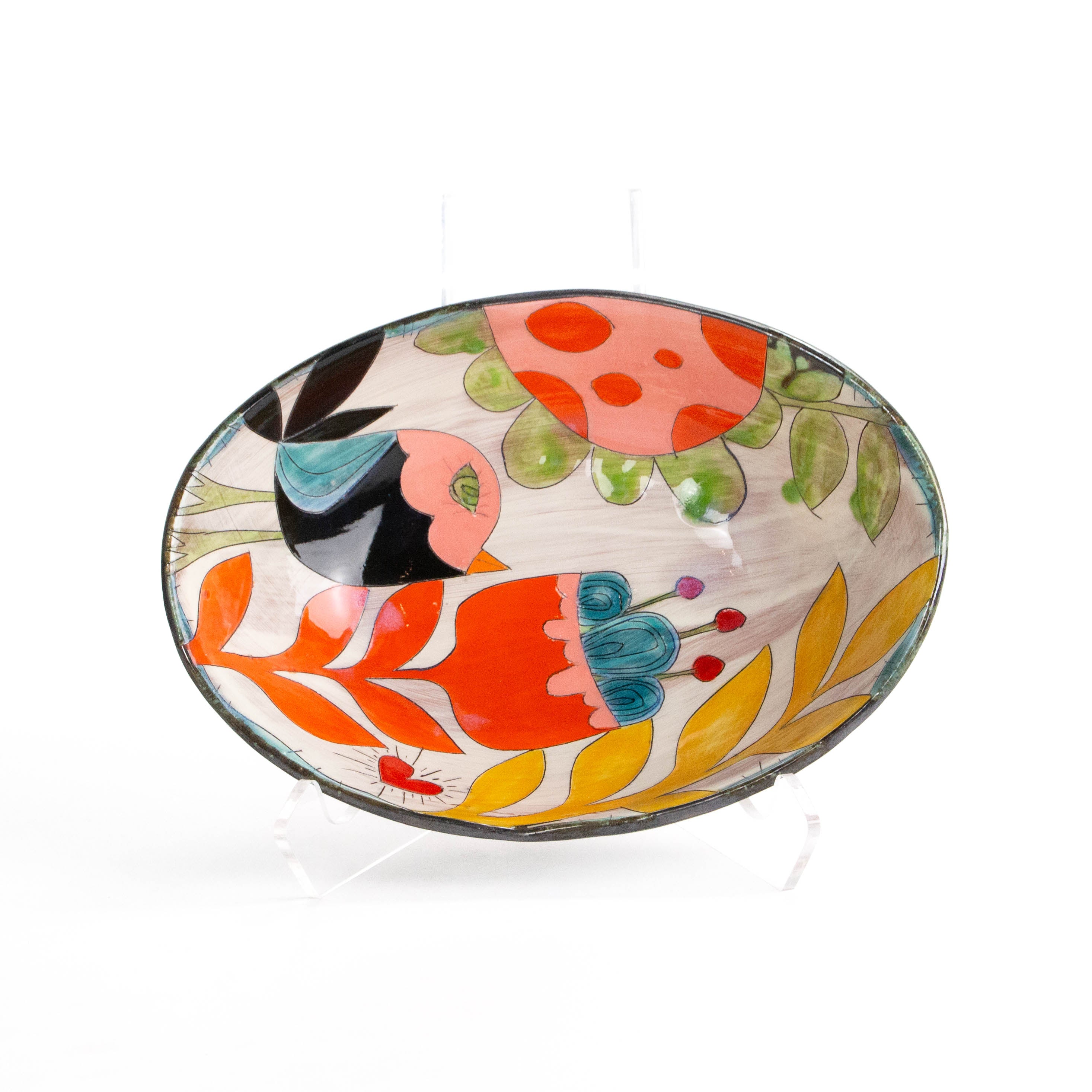 Small Meadow Dream Oval Bowl