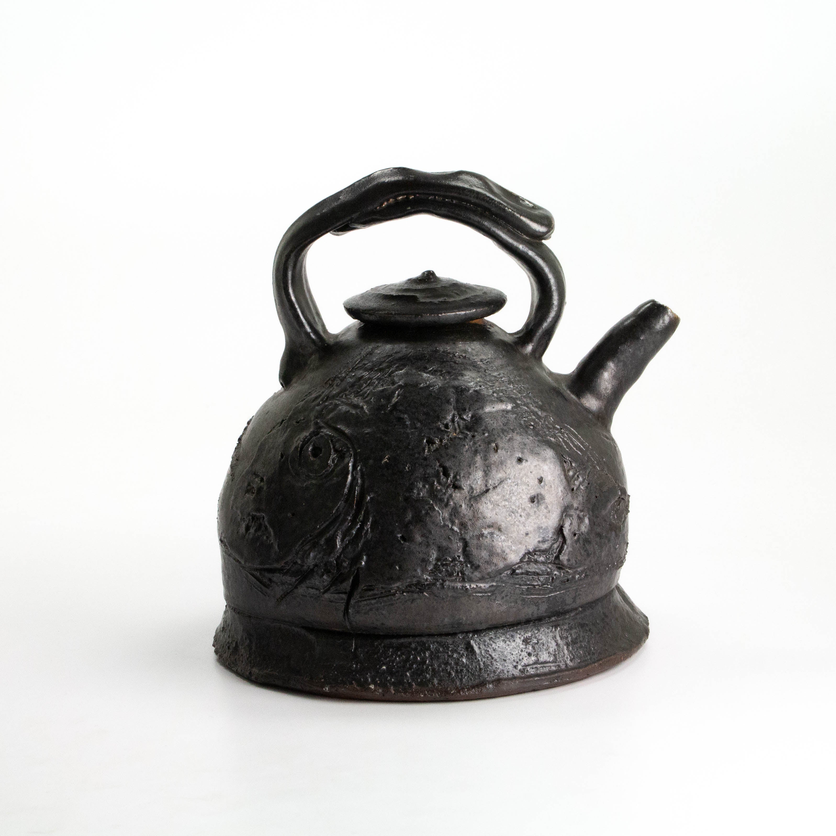 Carved Teapot: Fish