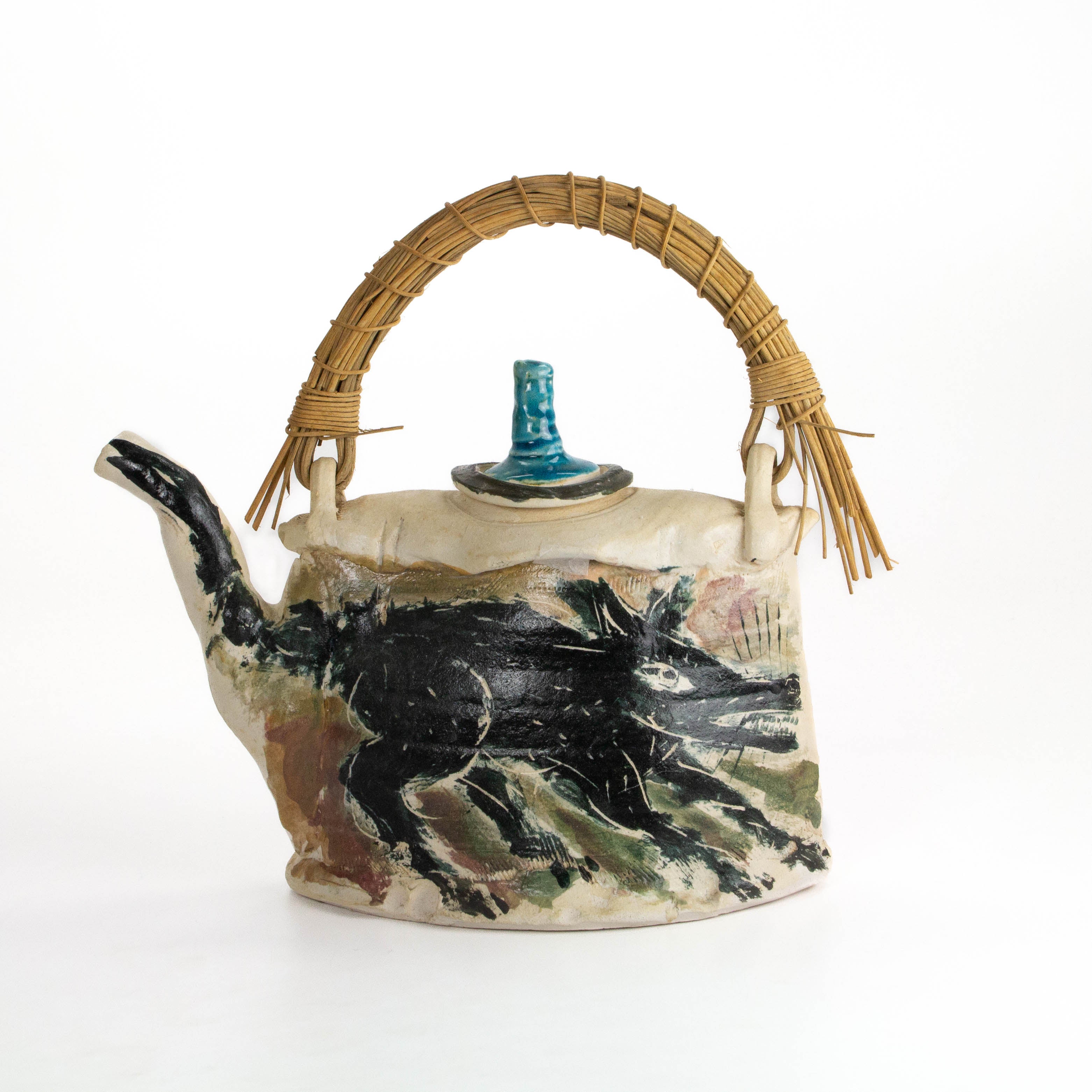 Teapot with Woven Handle