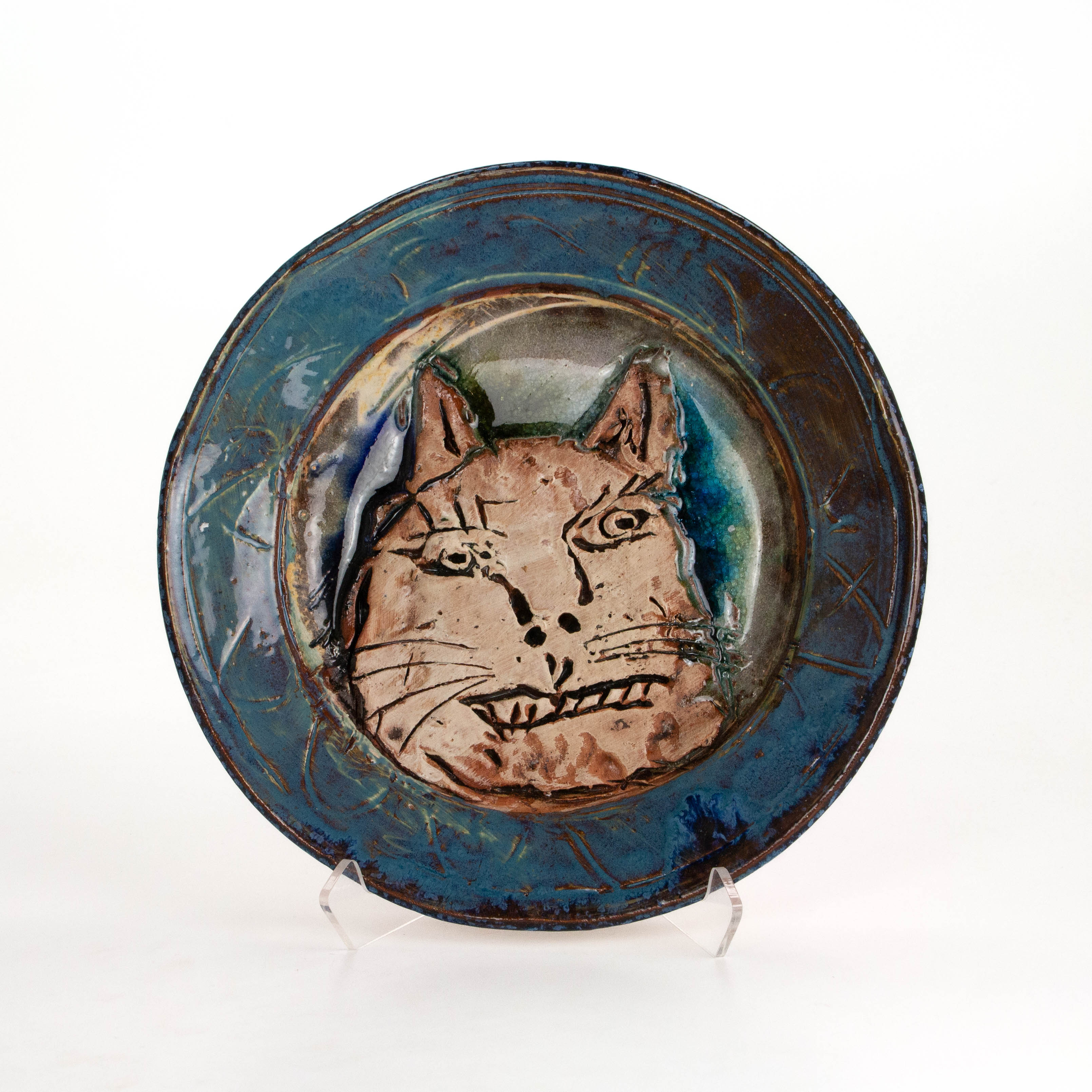 Carved Cat Bowl