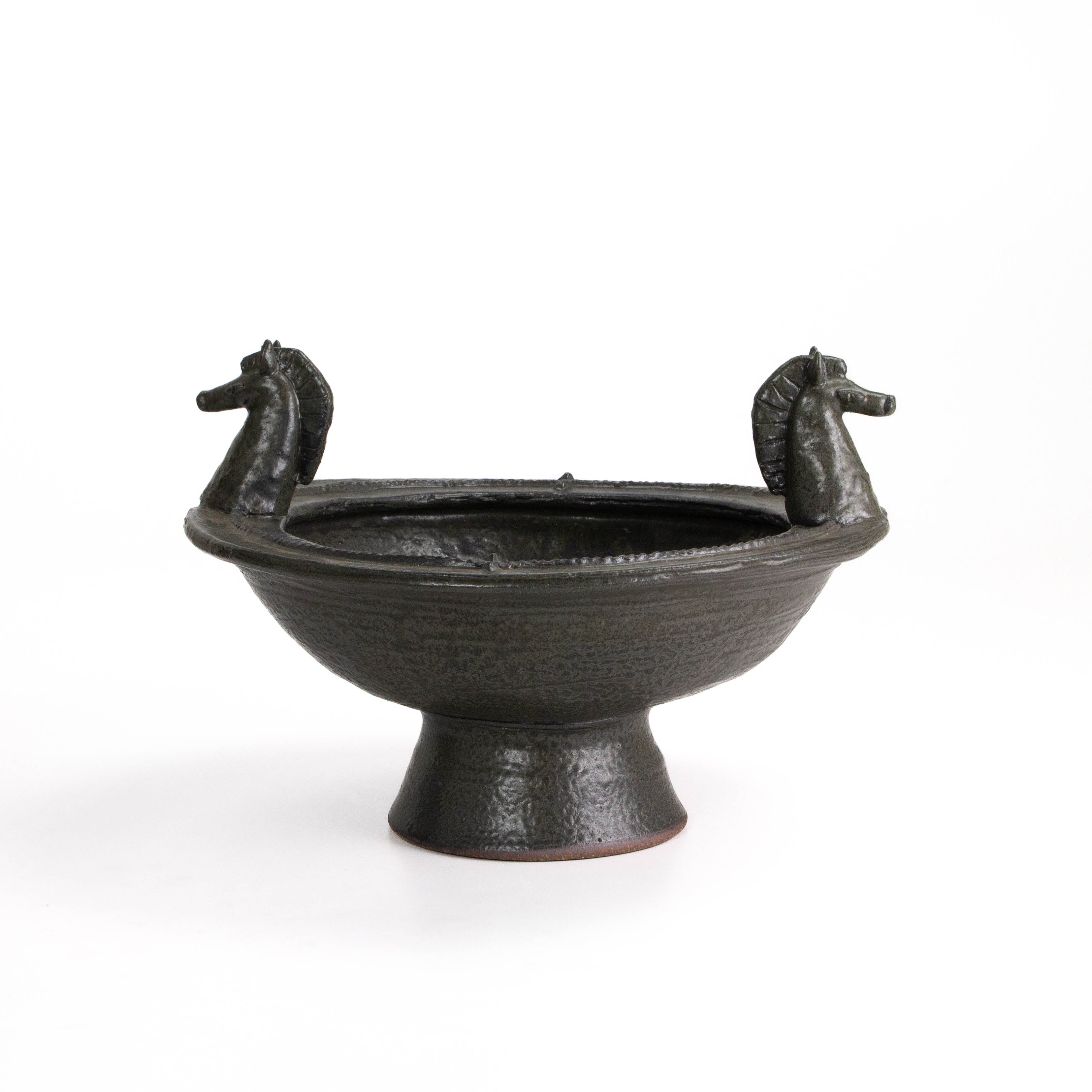 Horse Head Pedestal Bowl