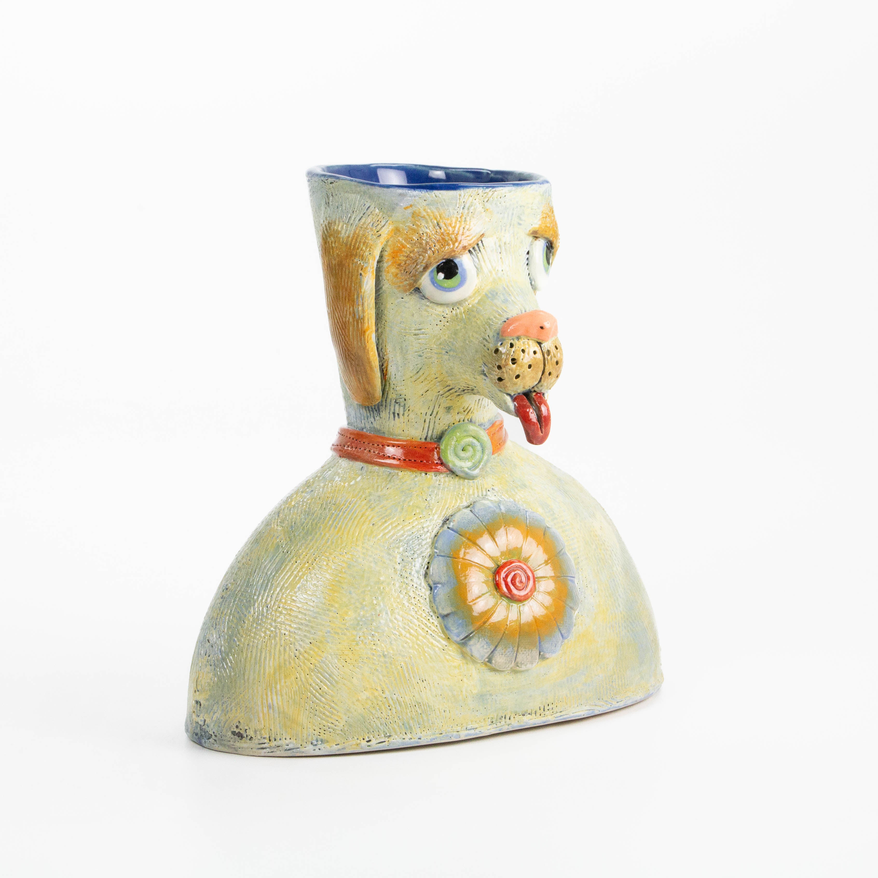 Flower Dog Vase