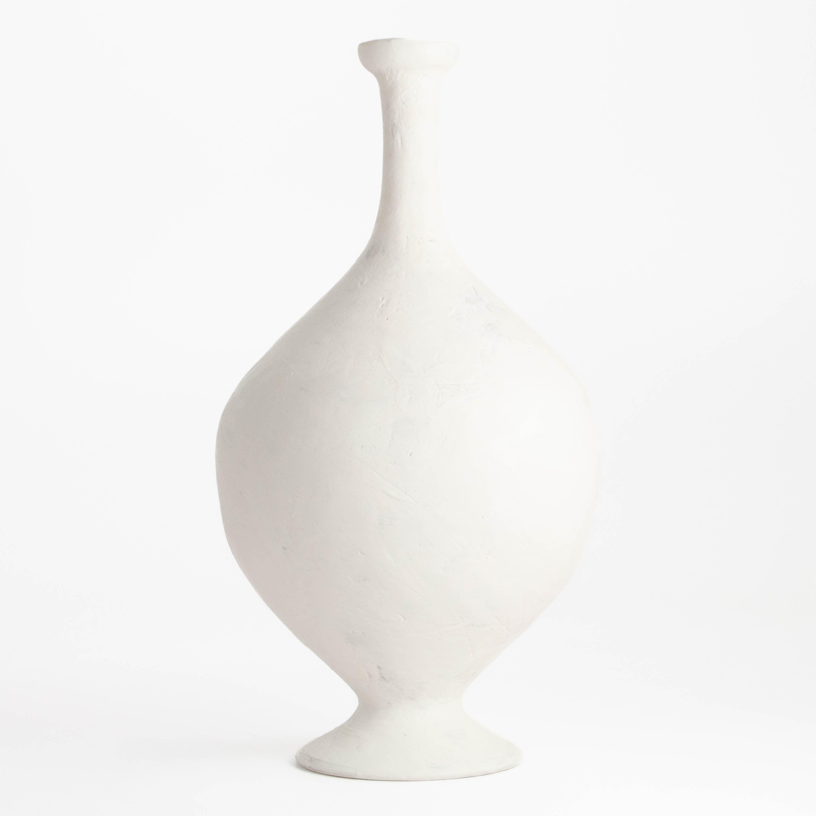 White Vase with Bottle Neck